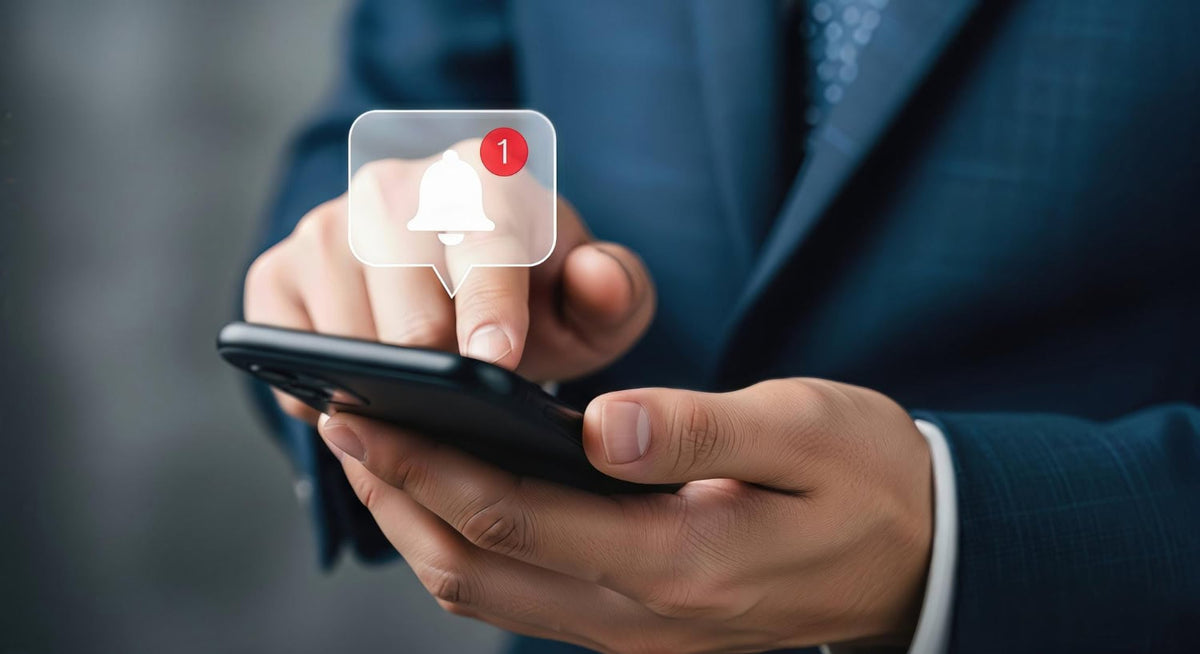 Red notification badge on a smartphone app